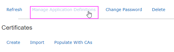 Manage Application Definitions