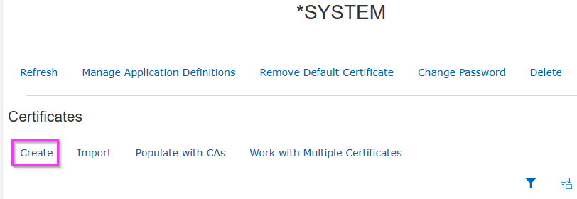 Create Certificate