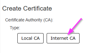 Create Internet CA