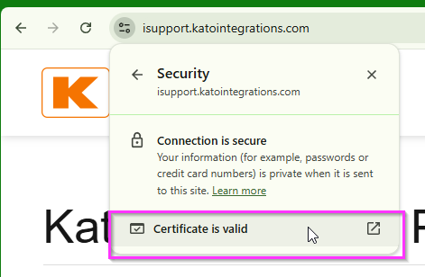 Opening the certificate detail