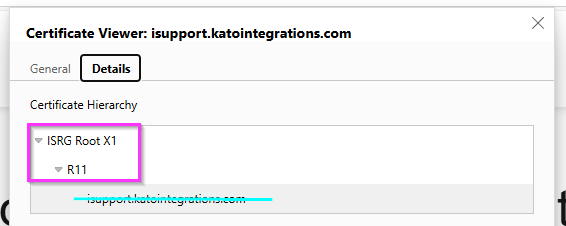 Viewing certificate authority details