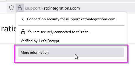 Firefox Security Menu