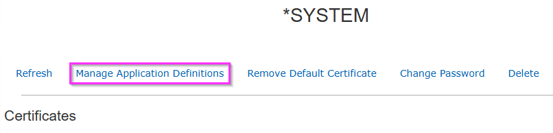 Manage Application Definitions