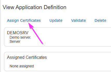 Assign Certificates