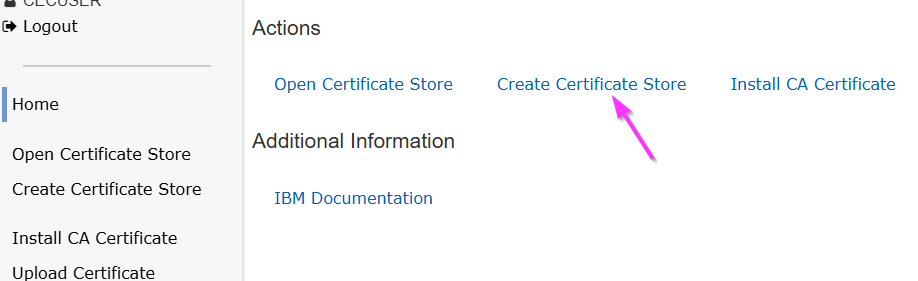 Create Certificate Store