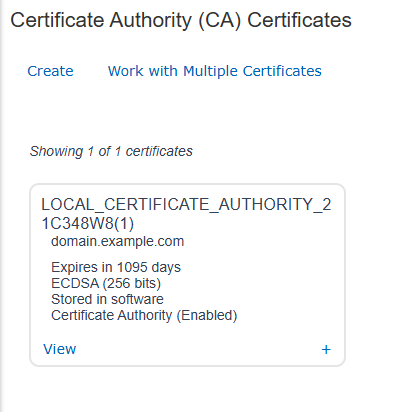 Newly Created CA