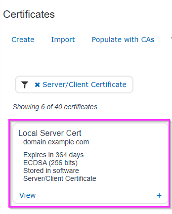 Newly Generated Certificate