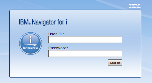 Navigator for i login page at port 2001