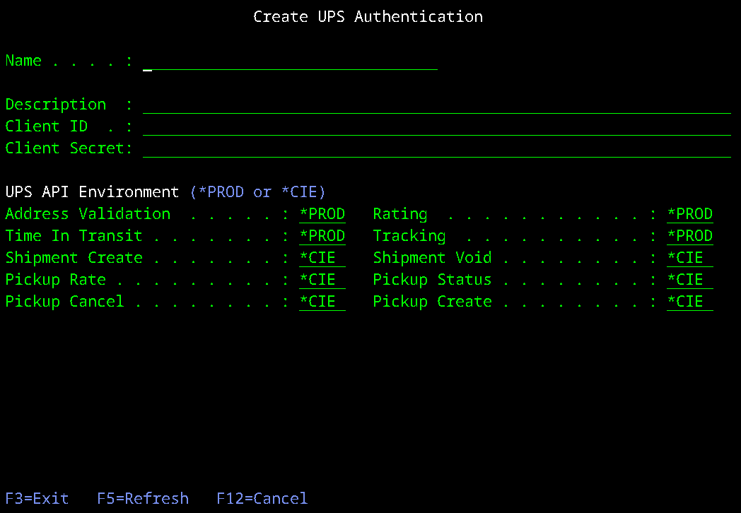 Work with UPS Authentication (WRKUPSAUTH)